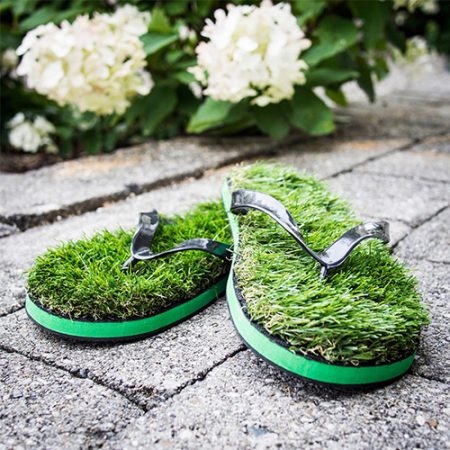 Gras Flip Flops für Naturliebhaber