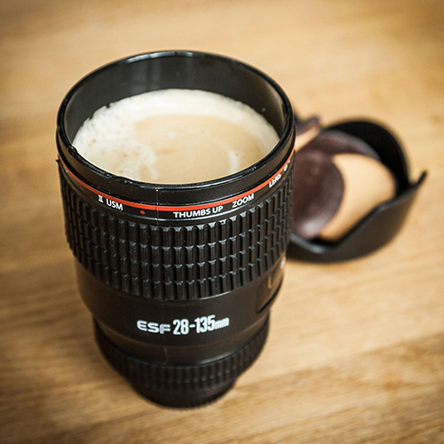 Kameraobjektiv-Becher Kelch Trinkbecher Kaffebescher Design Geschenk 
