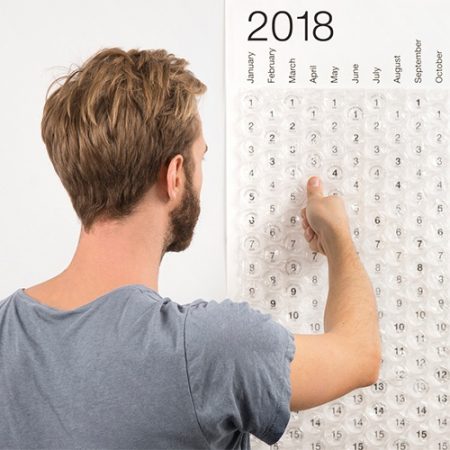 Luftpolster Kalender zum Ploppen - lustige Kalender 2018